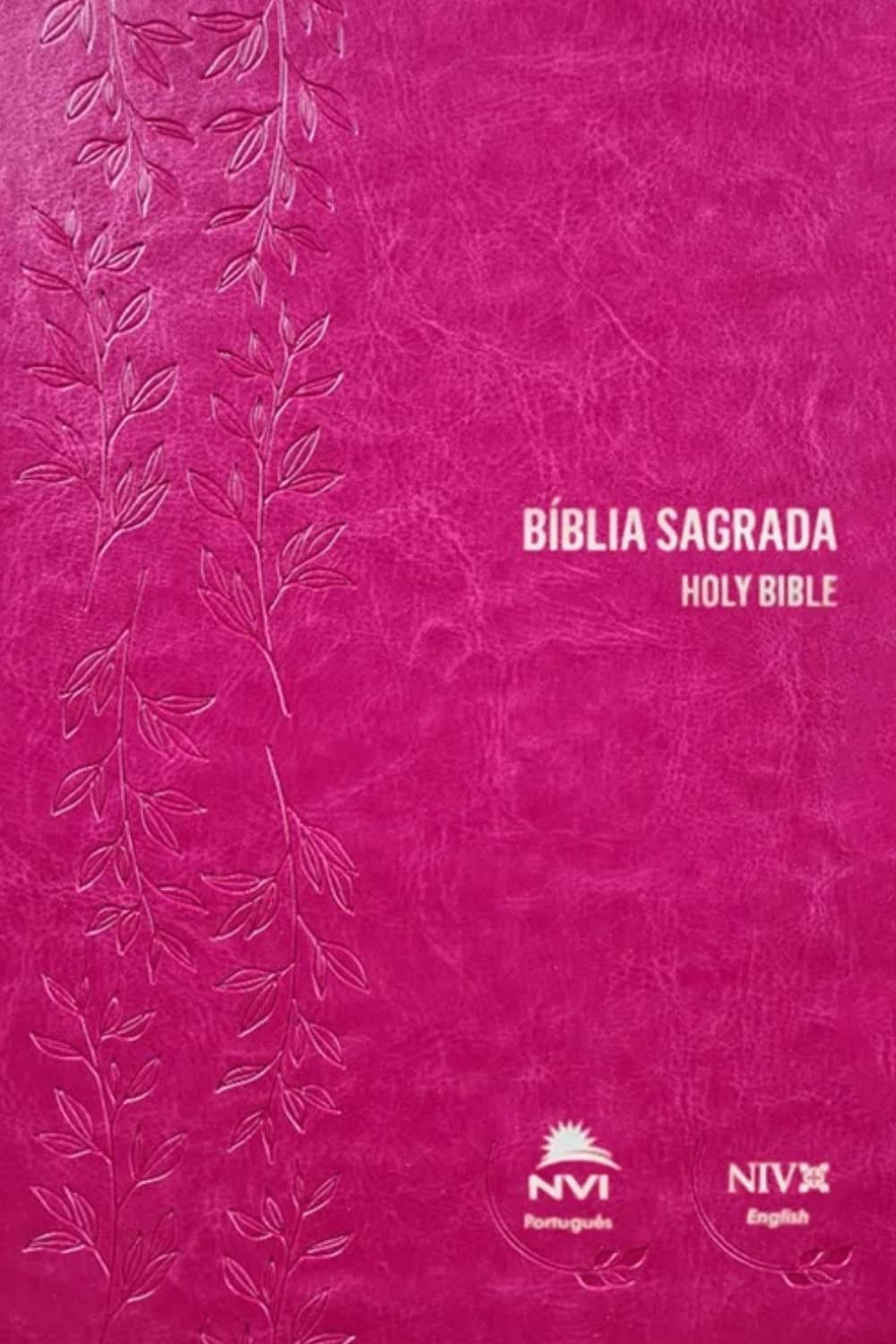 Bíblia Sagrada - Holy Bible | Português e Inglês | NVI Letra Normal | Pink